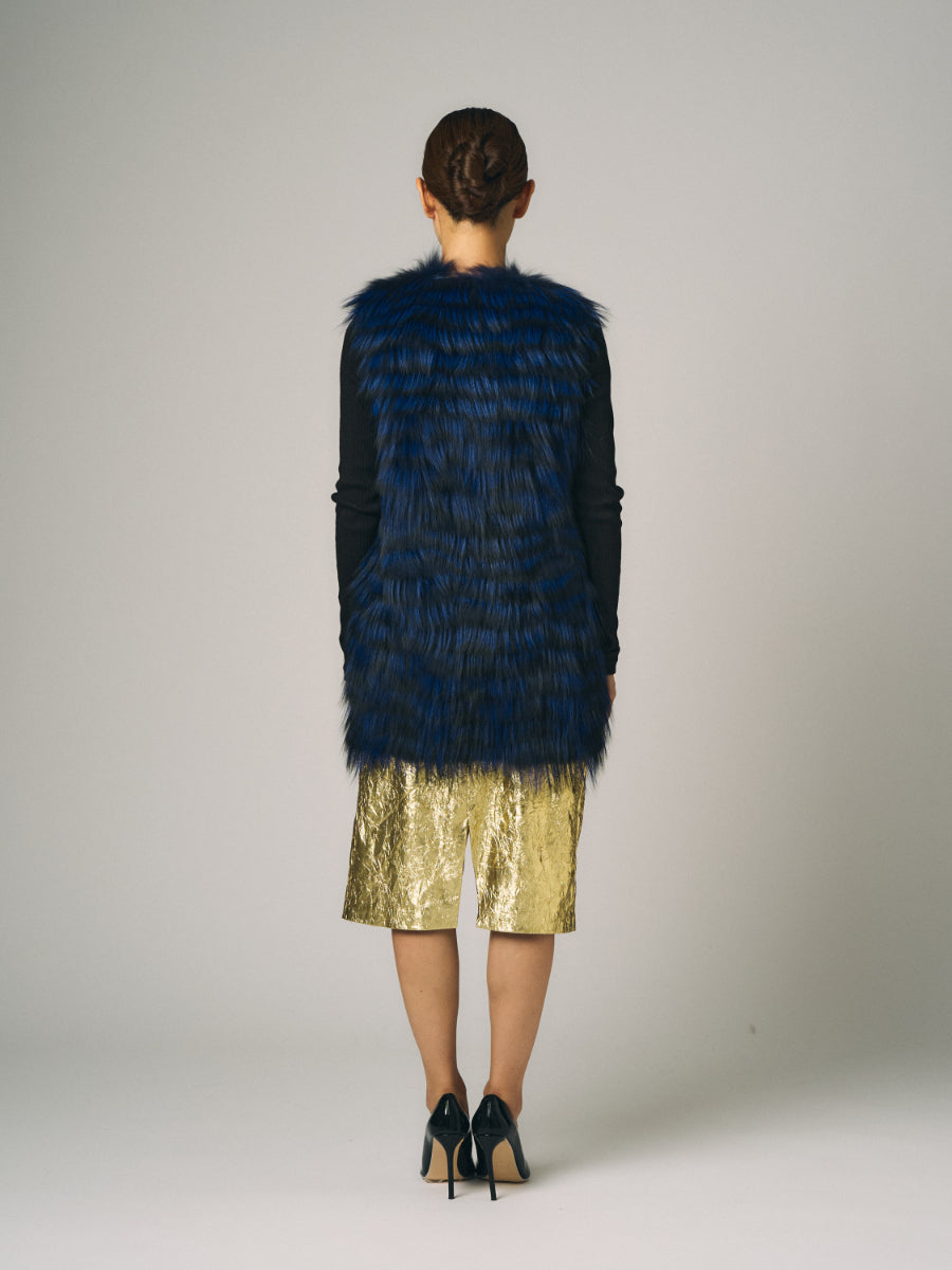 シルバーフォックス レイヤード リバーシブルベスト｜ブルー（1カラー