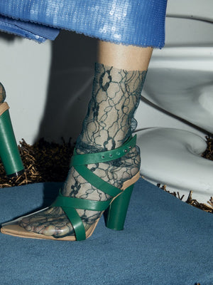 FLEI】クロスストラップ PVC サンダル｜グリーン、レッド（2カラー