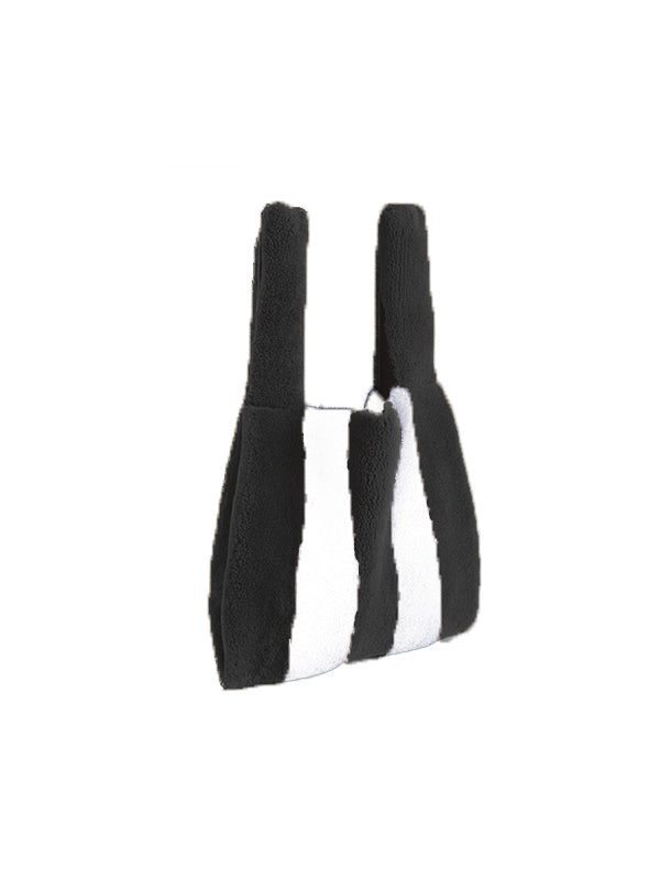 【FLEI】ムートン　バッグ｜ブラック×ホワイト、キャメル×ネイビー（2カラー）