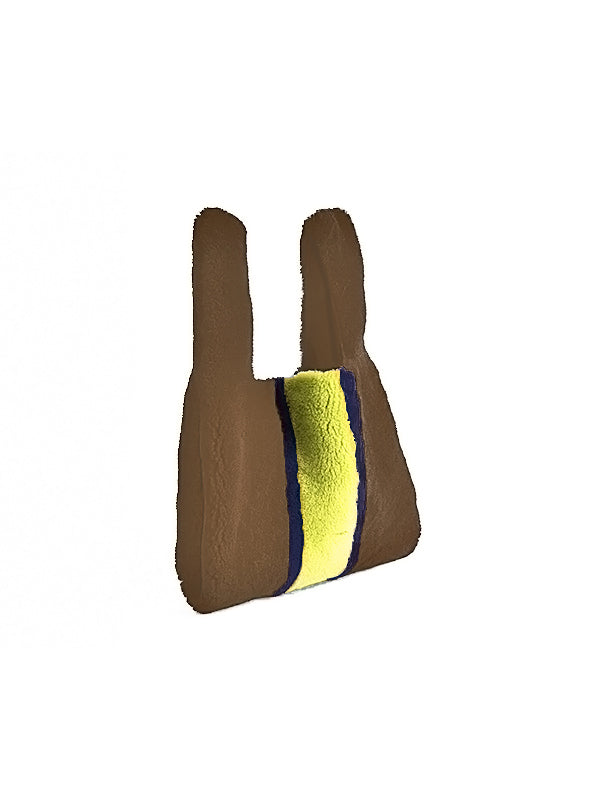 【FLEI】ムートン　バッグ｜ホワイトxブルー、キャメルxネオンイエロー（2カラー）