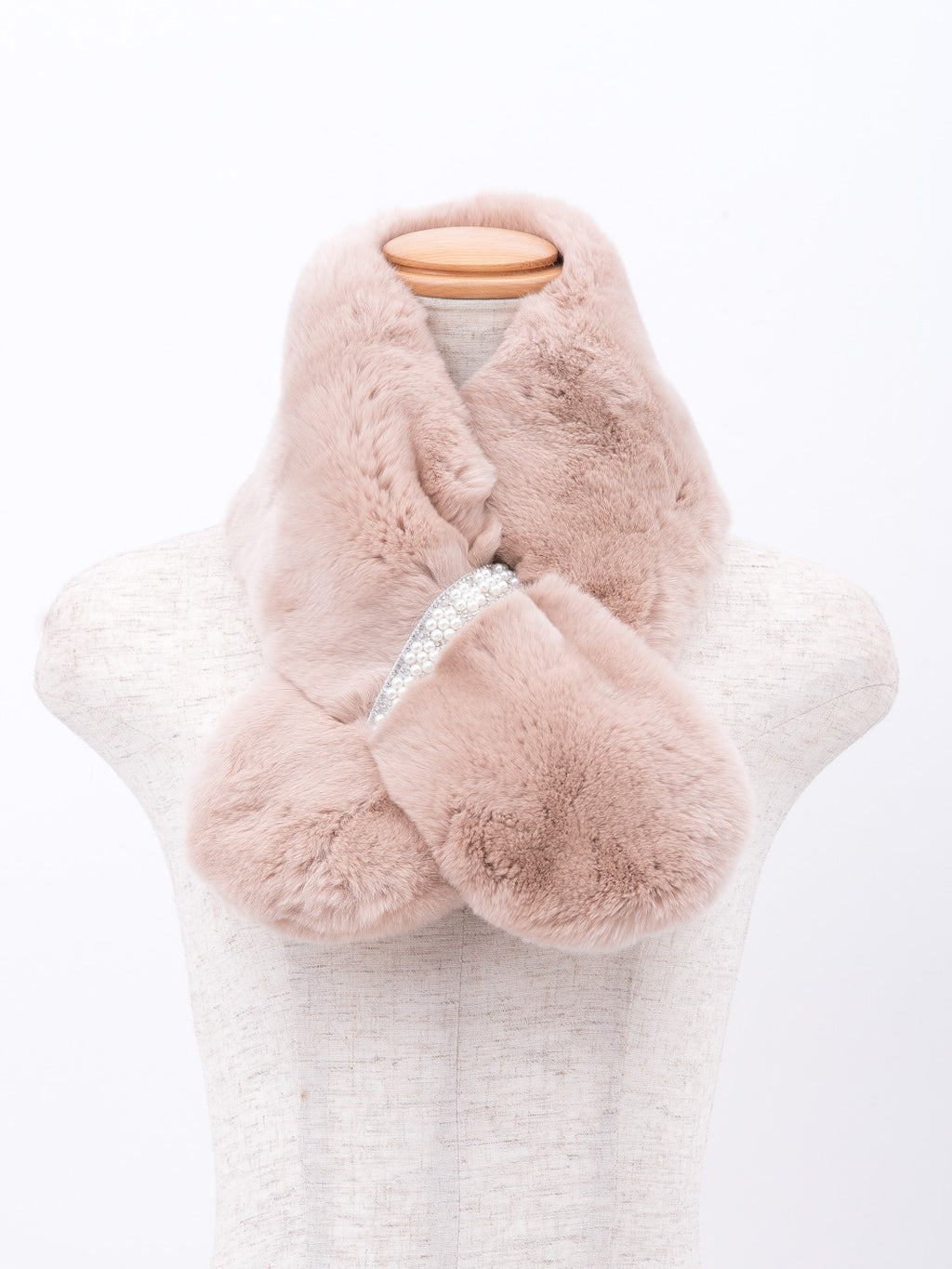 レッキス　マフラー ｜ピンクベージュ、グレー（2カラー）