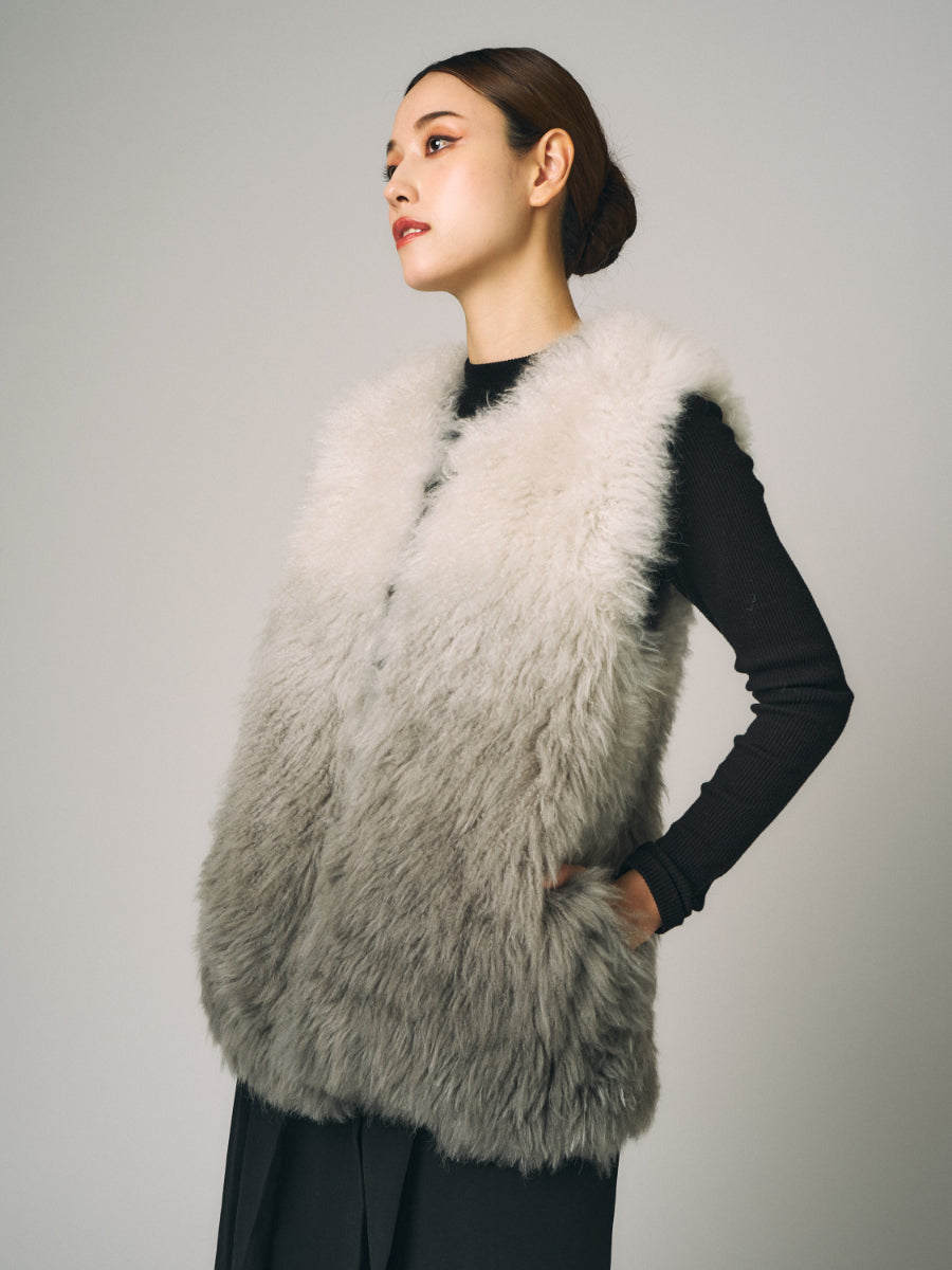 【人気】LAVITA ラヴィータ フォックスファー ウールカシミヤ ポンチョ ウール/アルパカ/カシミヤのふたまたストール | COOVA ONLINE SHOP