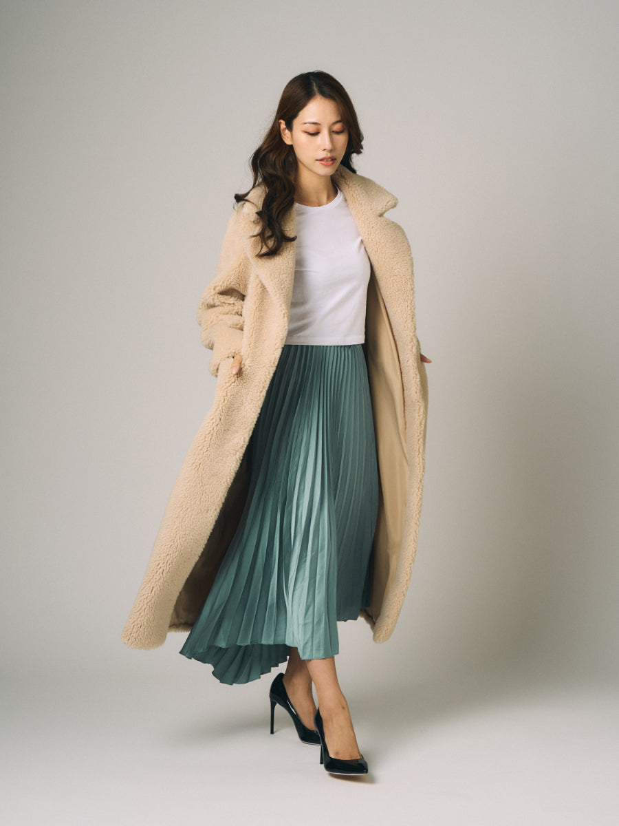 テディベア　ボア　コート | グレー、ベージュ、ブラウン（3カラー）