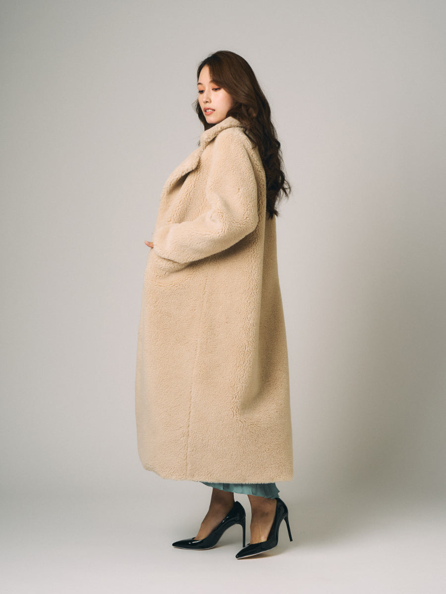テディベア　ボア　コート | グレー、ベージュ、ブラウン（3カラー）