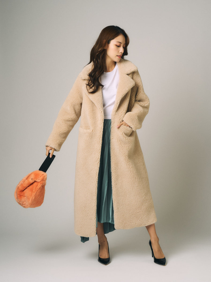 テディベア　ボア　コート | グレー、ベージュ、ブラウン（3カラー）
