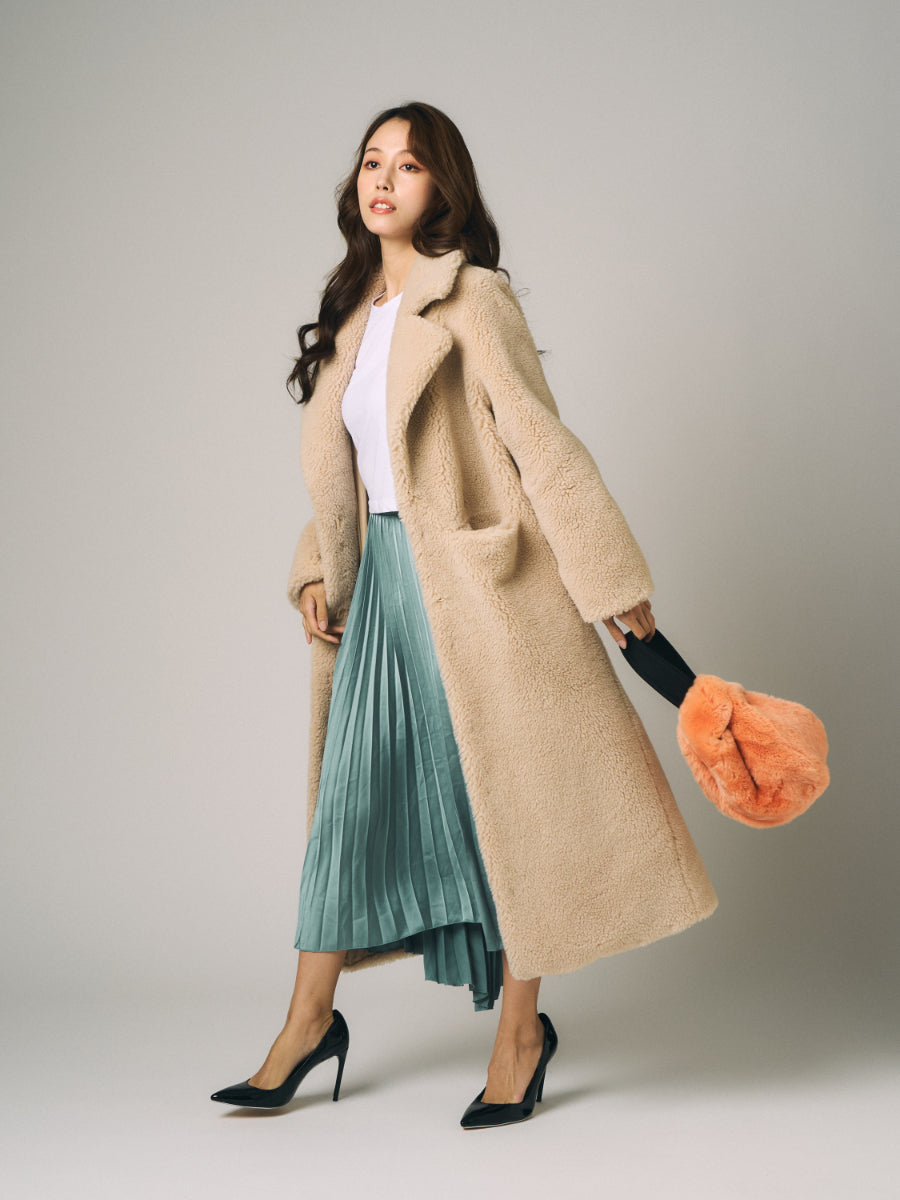 テディベア　ボア　コート | グレー、ベージュ、ブラウン（3カラー）