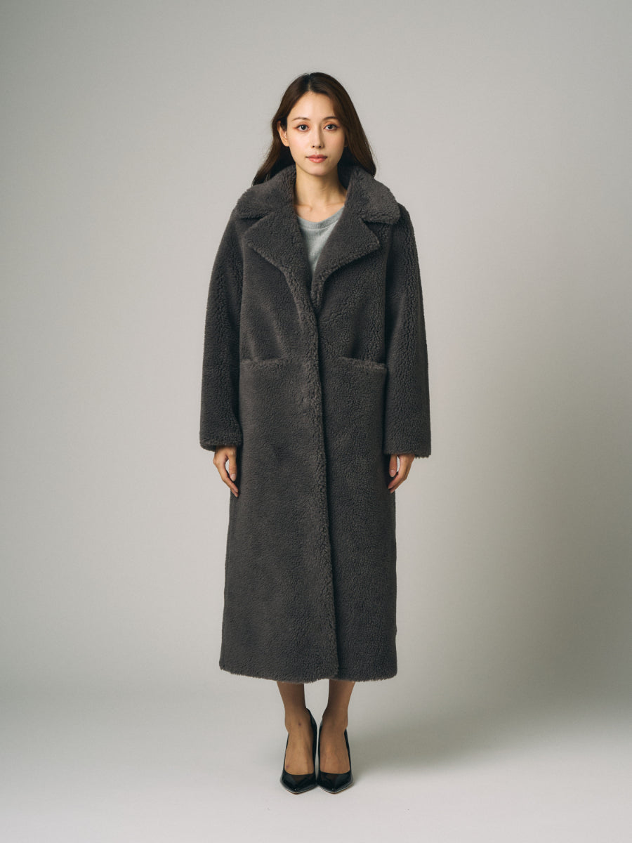 テディベア　ボア　コート | グレー、ベージュ、ブラウン（3カラー）