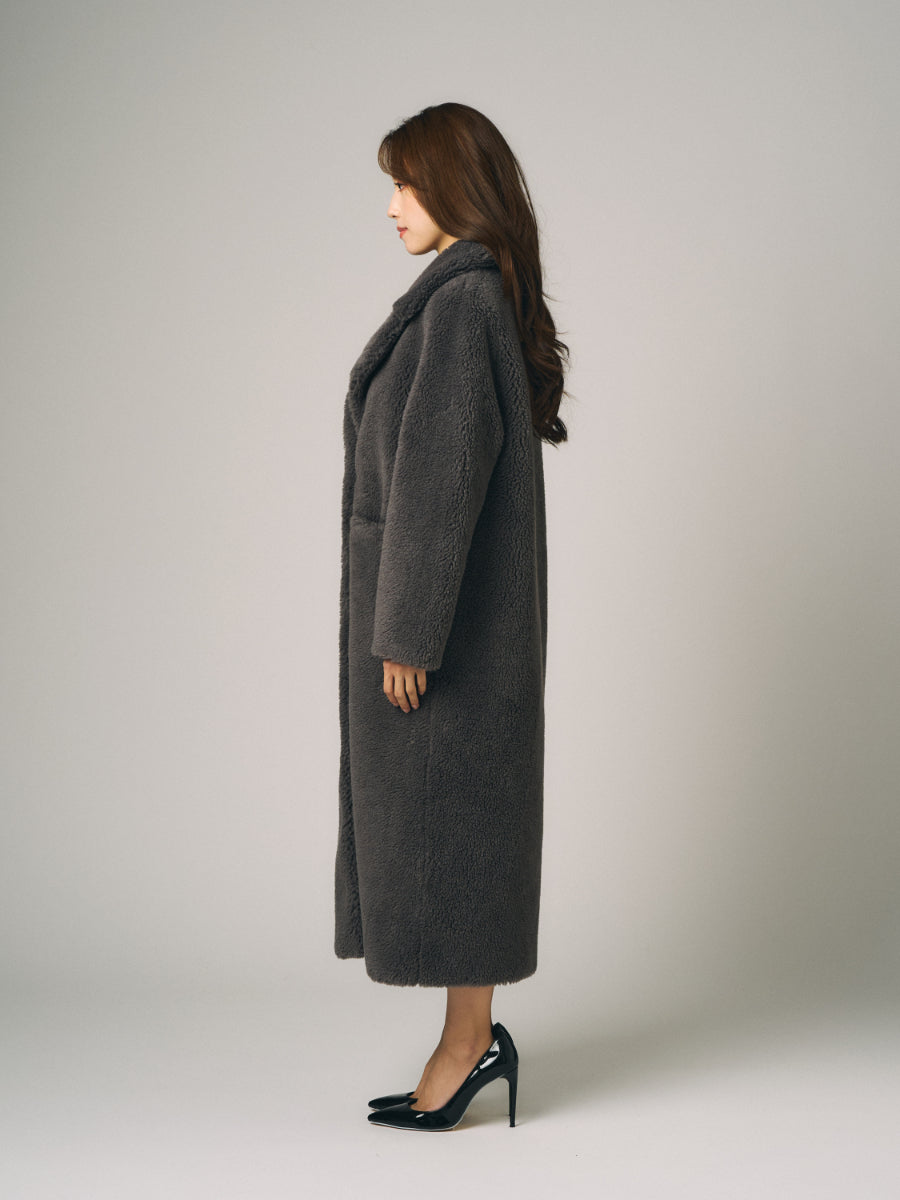 テディベア　ボア　コート | グレー、ベージュ、ブラウン（3カラー）