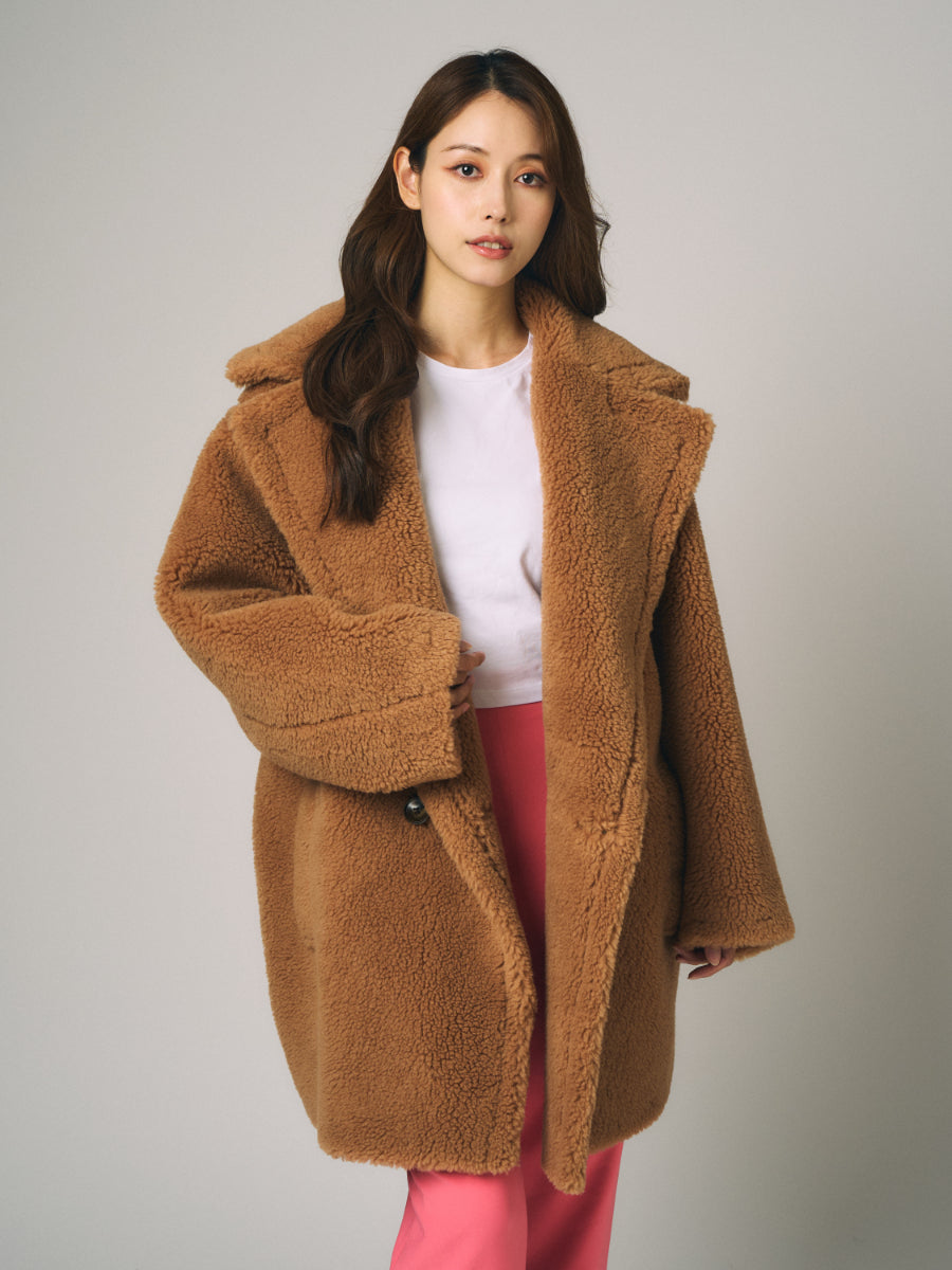 テディベア　ボア　コート | グレー、キャメル（2カラー）