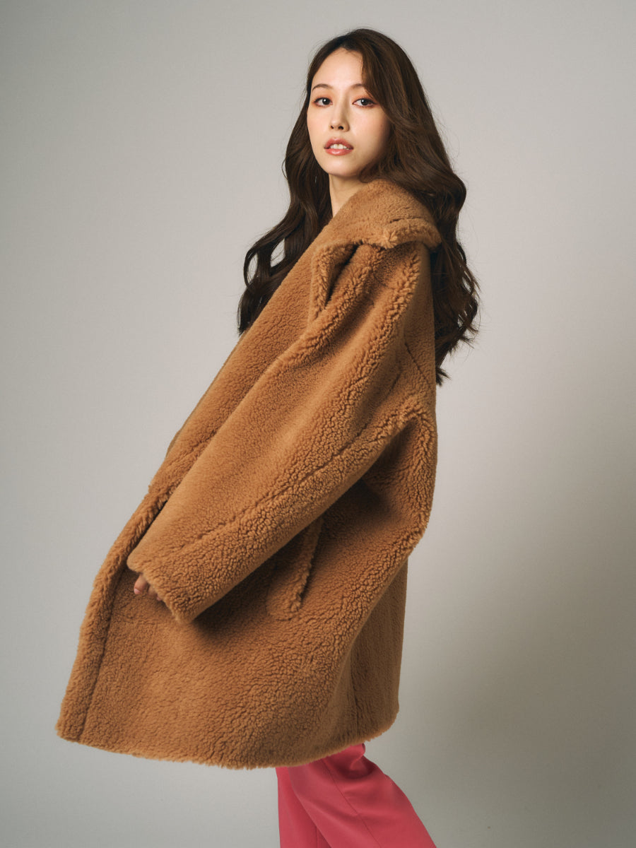 テディベア　ボア　コート | グレー、キャメル（2カラー）