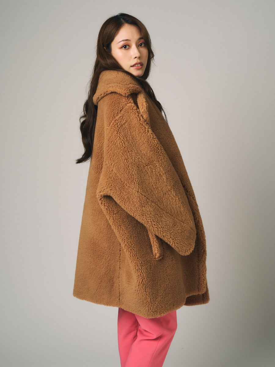テディベア　ボア　コート | グレー、キャメル（2カラー）