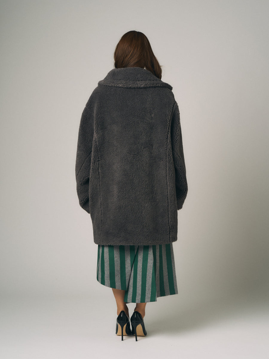 テディベア　ボア　コート | グレー、キャメル（2カラー）