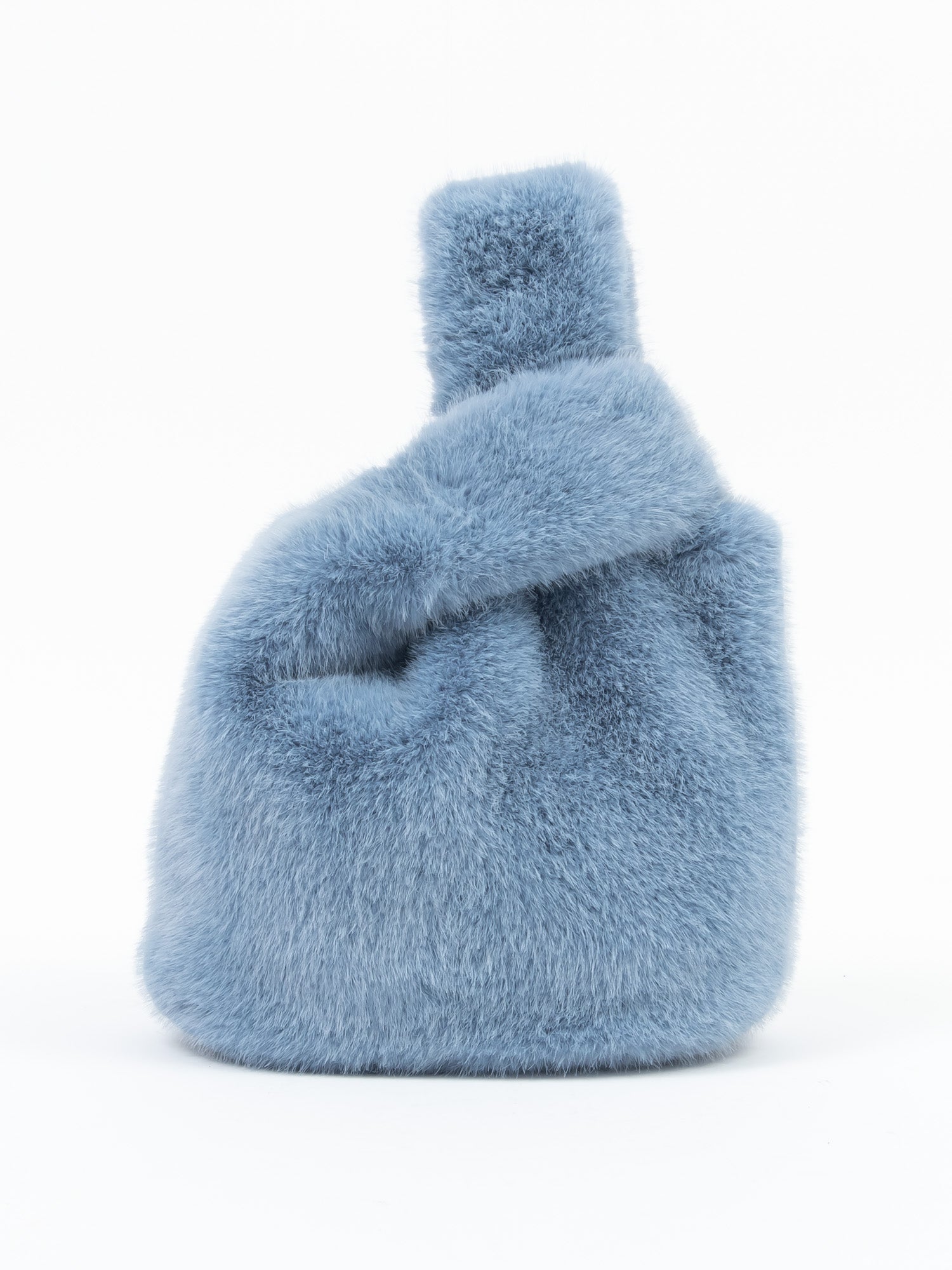 フェイクミンク　バッグ｜ブルー、グレー、グリーン、ピンクベージュ、オレンジ、ベージュ（6カラー）