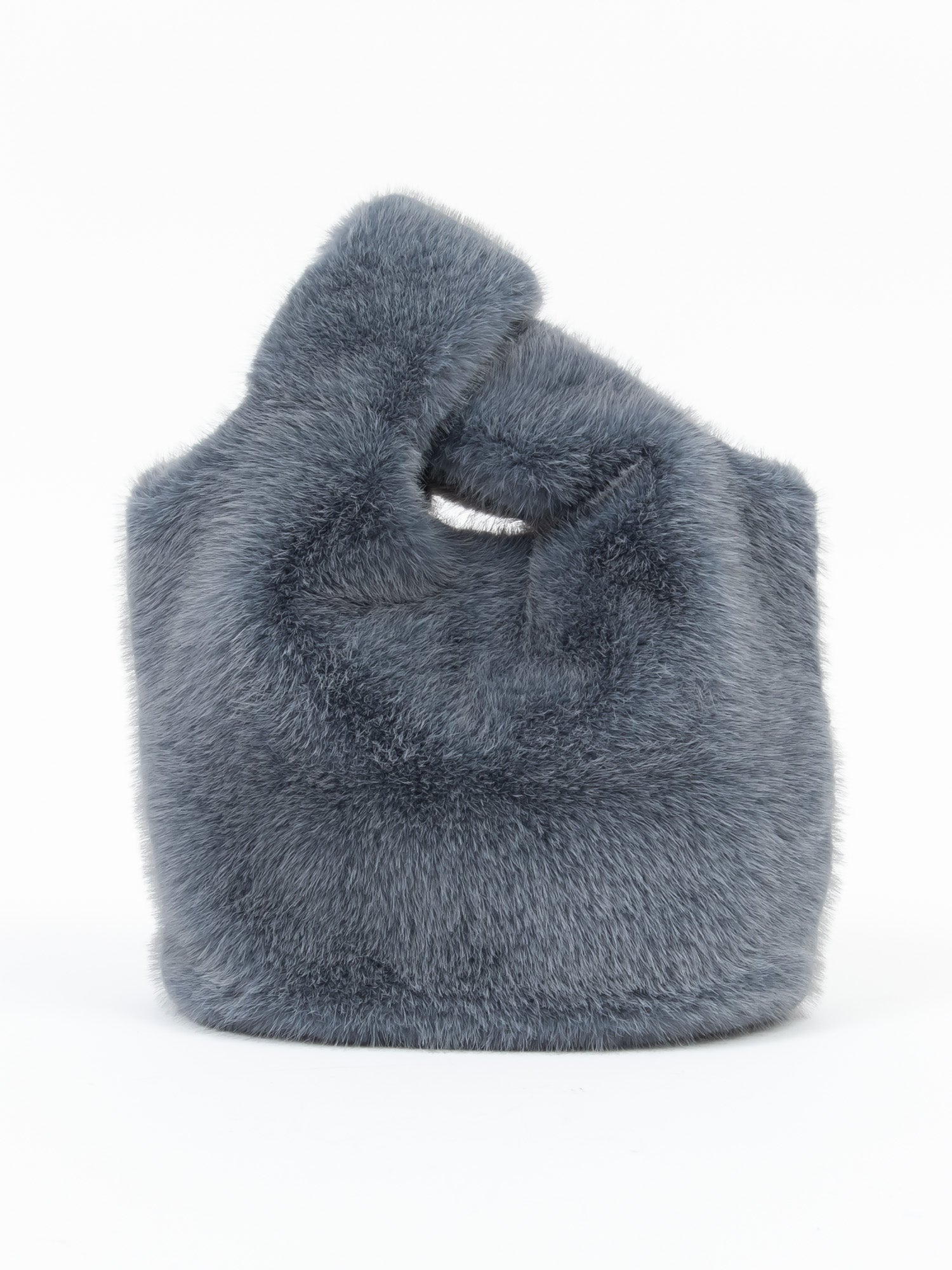 フェイクミンク　バッグ｜ブルー、グレー、グリーン、ピンクベージュ、オレンジ、ベージュ（6カラー）