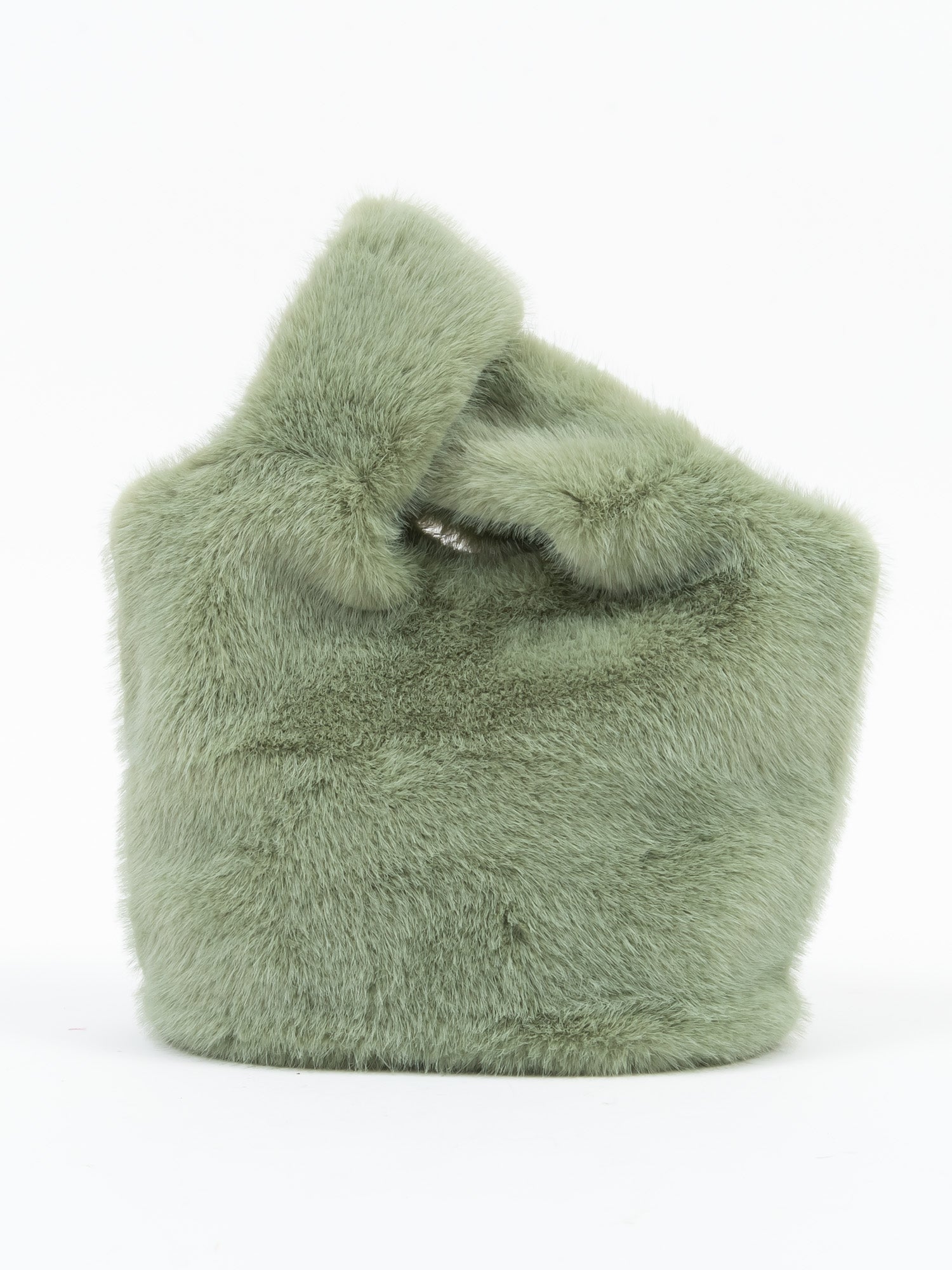 フェイクミンク　バッグ｜ブルー、グレー、グリーン、ピンクベージュ、オレンジ、ベージュ（6カラー）