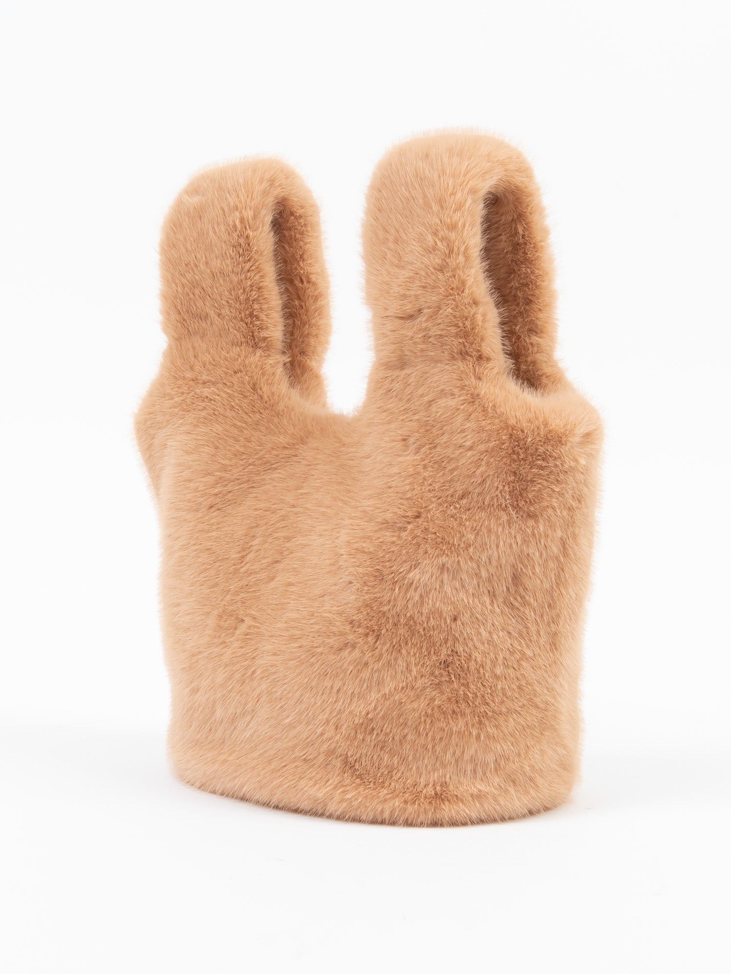 フェイクミンク　バッグ｜ブルー、グレー、グリーン、ピンクベージュ、オレンジ、ベージュ（6カラー）