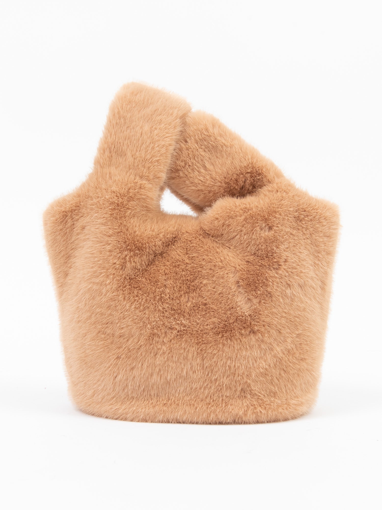 フェイクミンク　バッグ｜ブルー、グレー、グリーン、ピンクベージュ、オレンジ、ベージュ（6カラー）