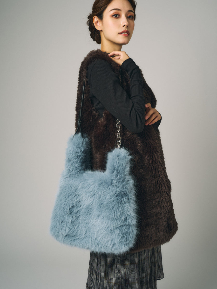 フェイクトスカーナ　バッグ｜パープル、ライトベージュ、ブルー（3カラー）