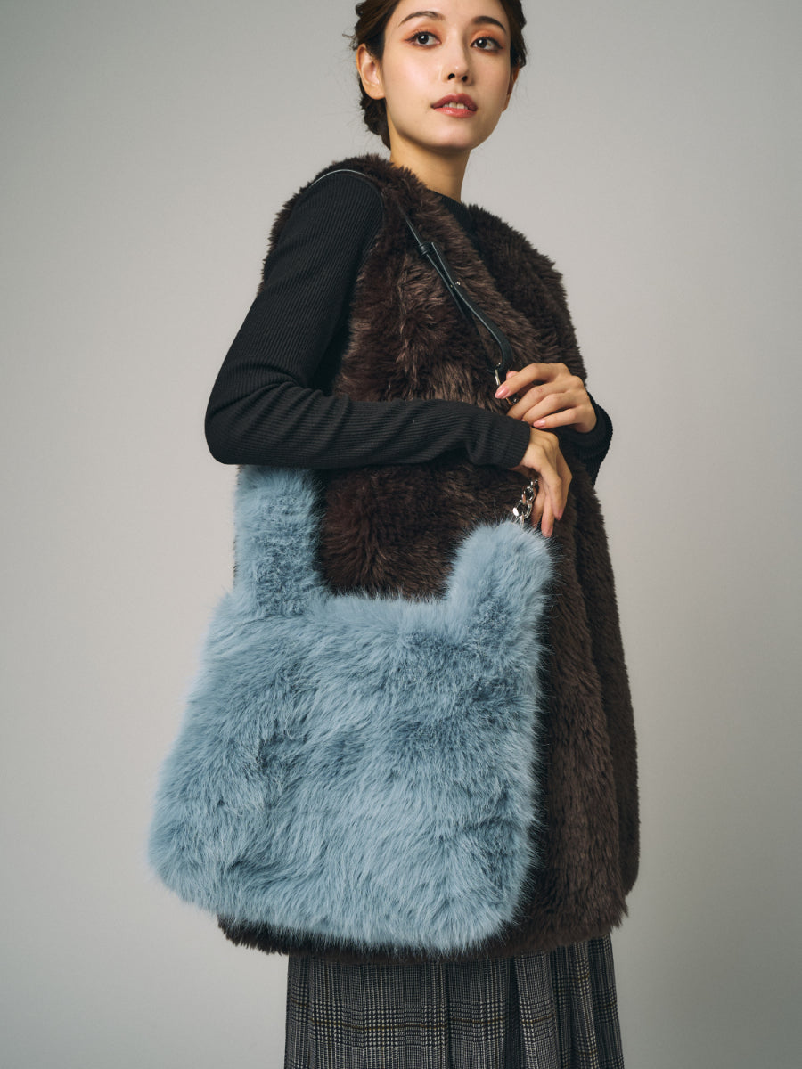 フェイクトスカーナ　バッグ｜パープル、ライトベージュ、ブルー（3カラー）