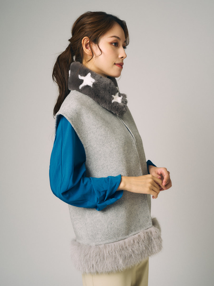 レッキス　マフラー｜チャコール、ピンク（2カラー）