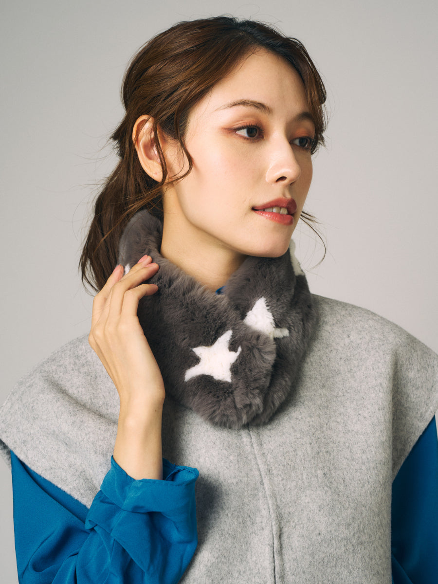 レッキス　マフラー｜チャコール、ピンク（2カラー）