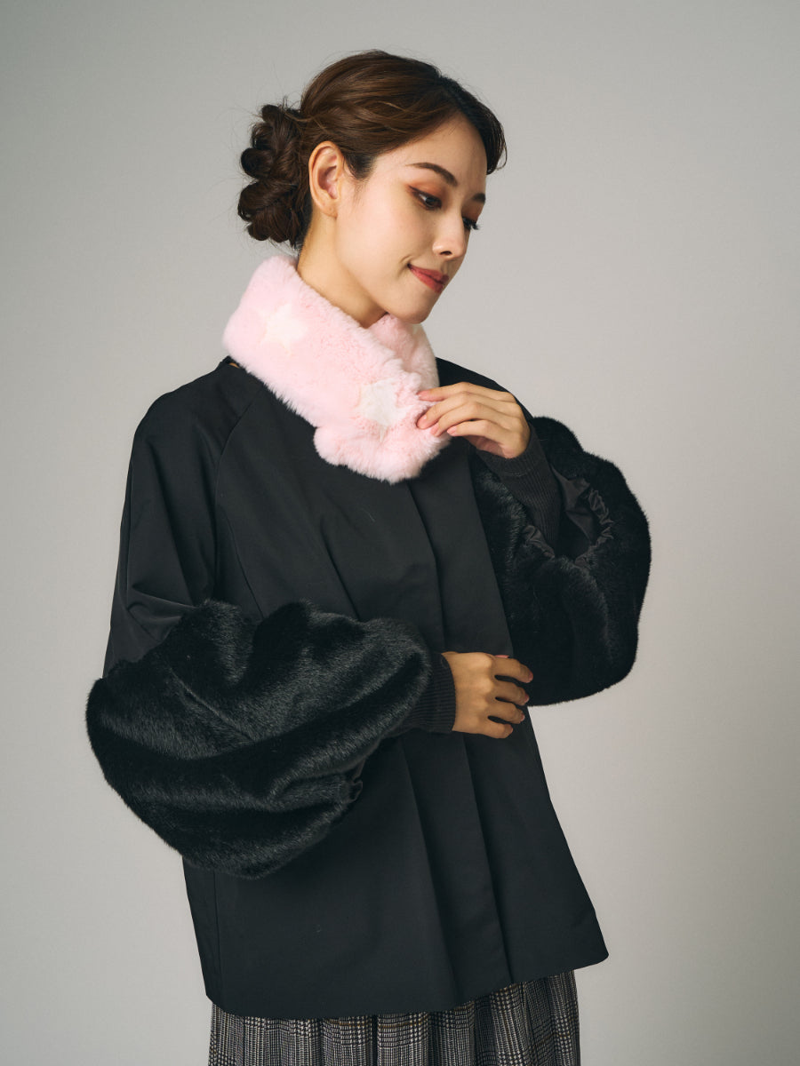 レッキス　マフラー｜チャコール、ピンク（2カラー）