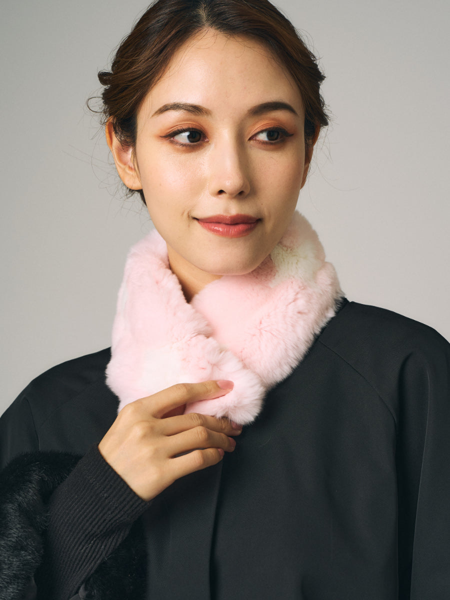 レッキス　マフラー｜チャコール、ピンク（2カラー）