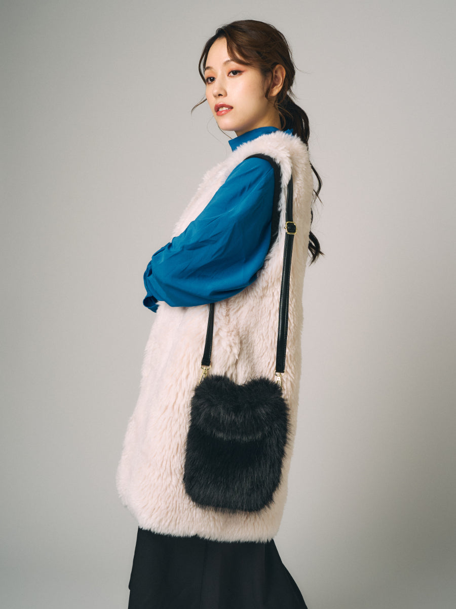 フェイクトスカーナ　バッグ｜ピンクベージュ、ダークグリーン、マスタード、アイボリー、ブルー、グリーン、ブラック、ブラウンxベージュ（8カラー）