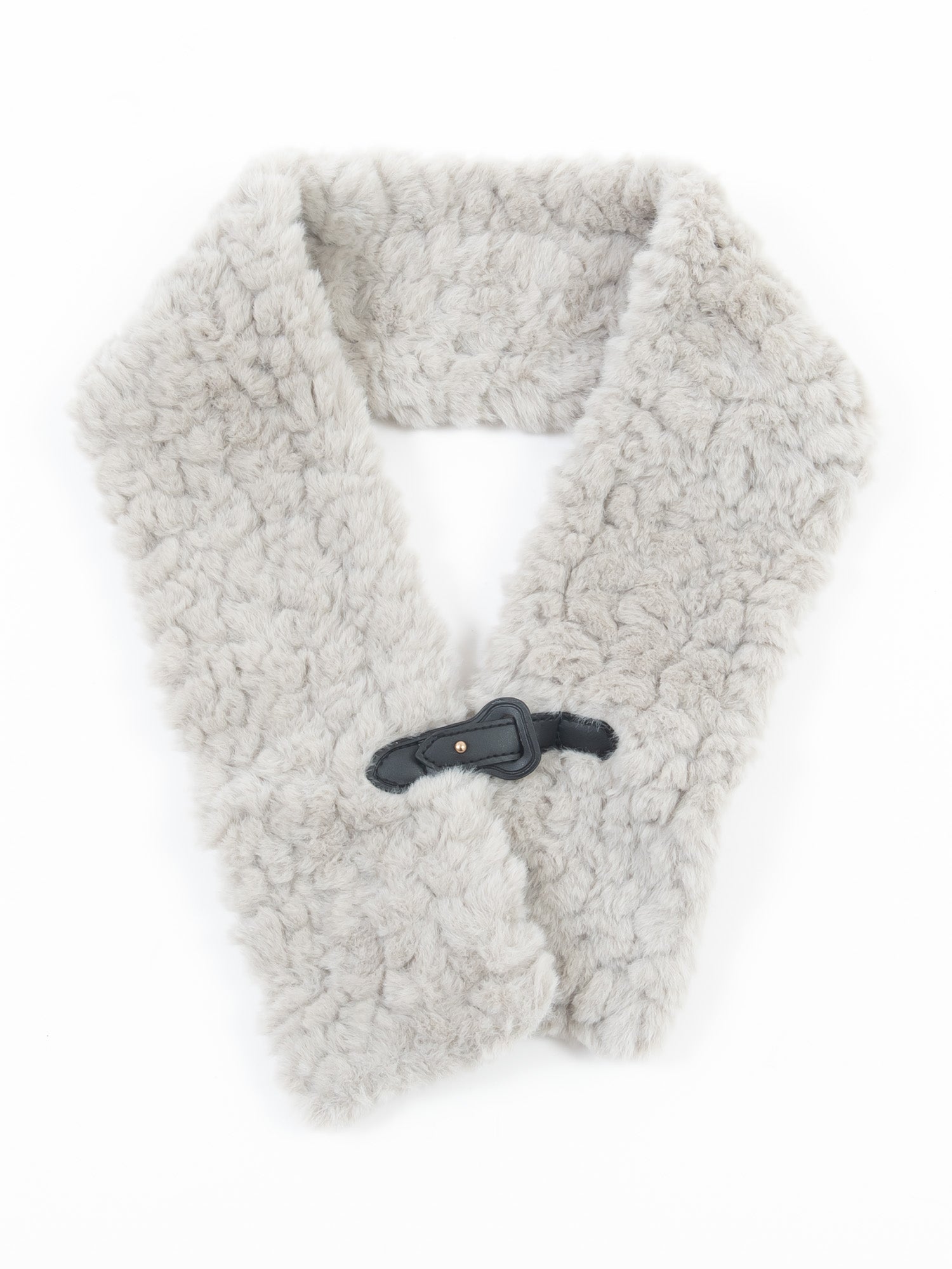 フェイクレッキス　マフラー｜ベージュ、ライトグレー（2カラー）