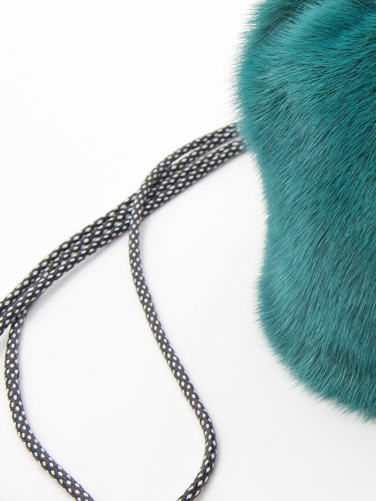 【FLEI】ミンク　バッグ｜ブラック×グリーン、ブラック×ホワイト、ブルー×レッド（3カラー）