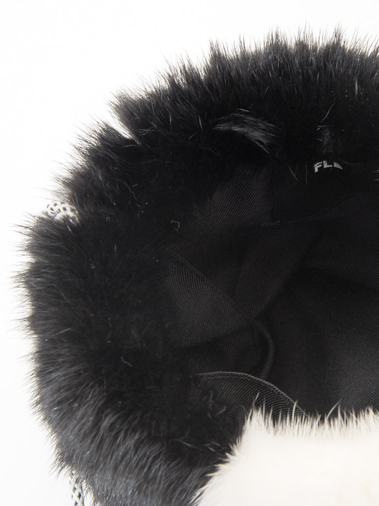 【FLEI】ミンク　バッグ｜ブラック×グリーン、ブラック×ホワイト、ブルー×レッド（3カラー）