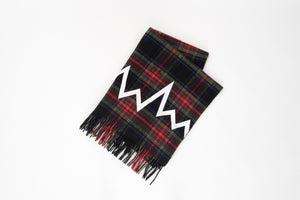 【FLEI】Lined Check Wool Stole ｜ネイビーｘホワイト、グレーｘブラック（2カラー）