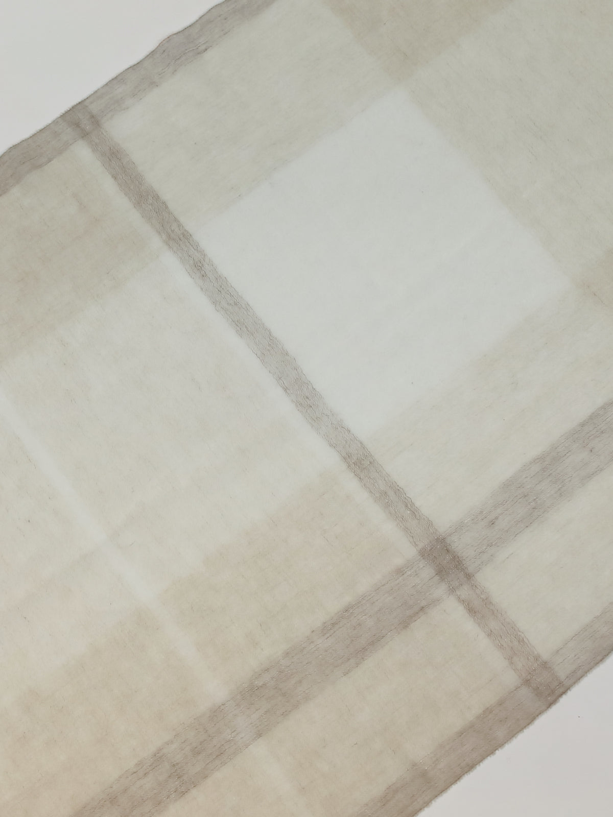 カシミヤニット　ストール｜グレーチェック（1カラー）