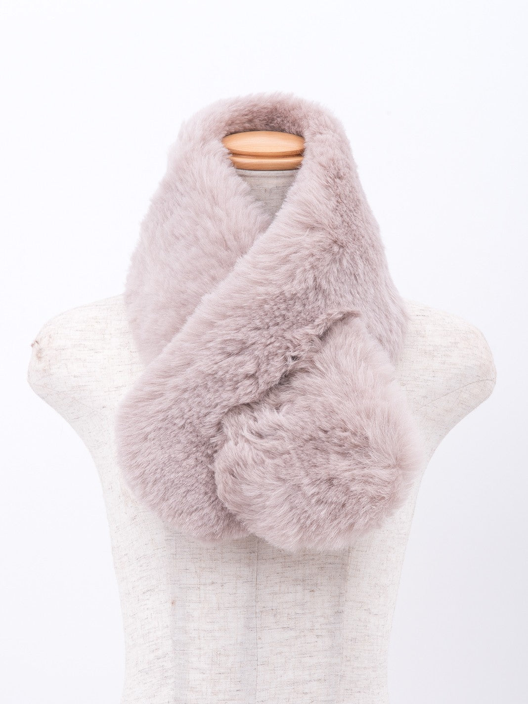 チャイナラム　マフラー｜グリーン、ピンクベージュ、グレー、ワイン（4カラー）