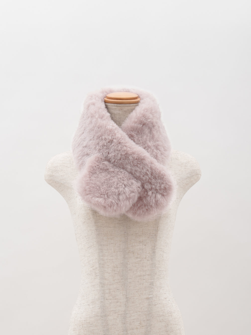 チャイナラム　マフラー｜グリーン、ピンクベージュ、グレー、ワイン（4カラー）