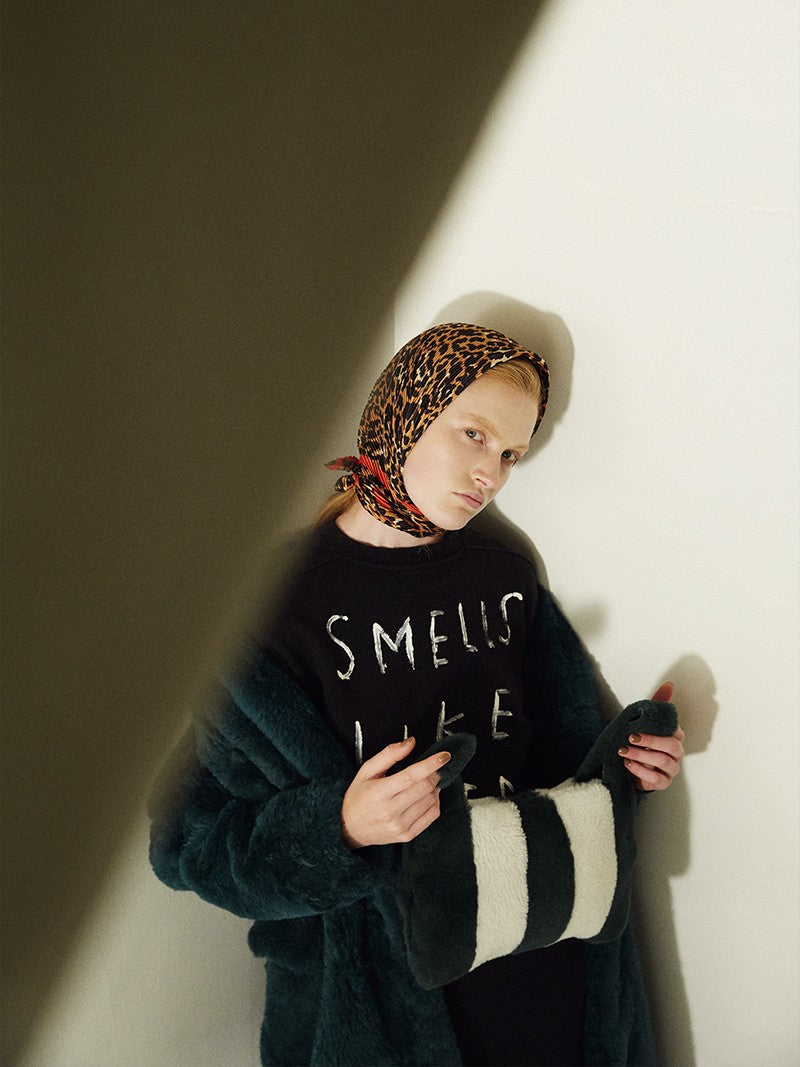 【FLEI】ムートン　バッグ｜キャメル×ホワイト、グリーン×ホワイト、ネイビー×レッド（3カラー）