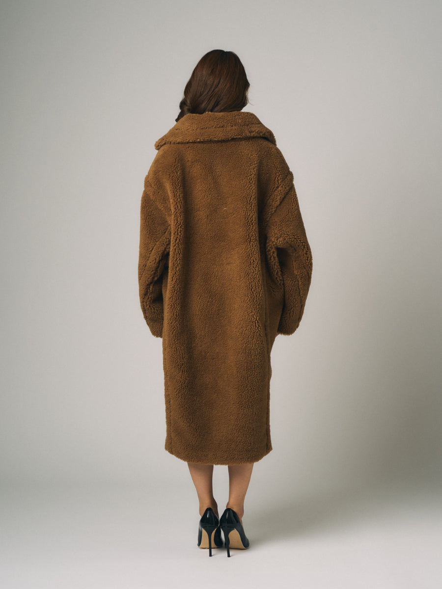 テディベア　ボア　コート |ブラウン、 グレー（2カラー）