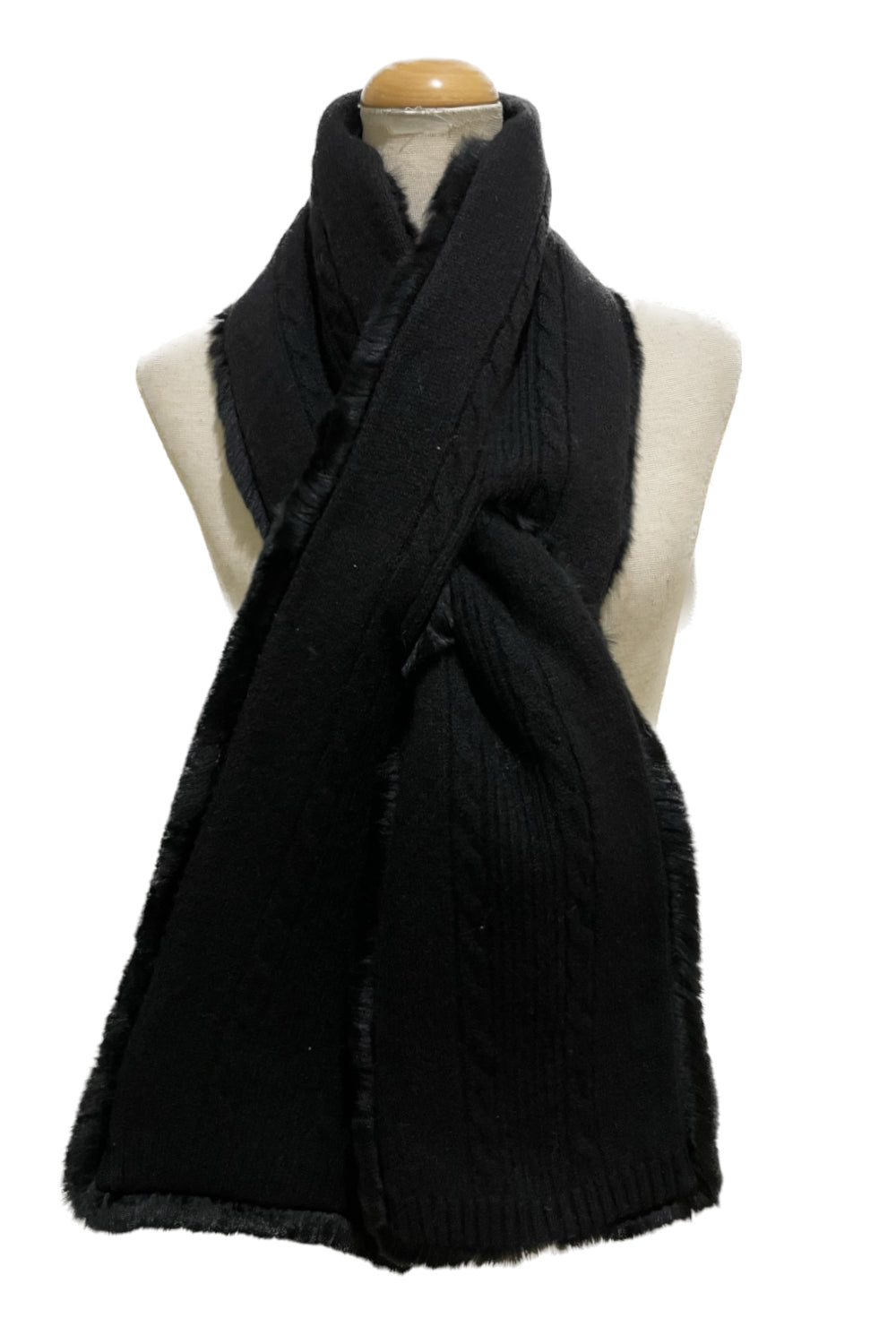 Rex & Cashmere Knit Muffler ｜ホワイト、モカ、ネイビー、グレー、ブルー、ブラック（6カラー）