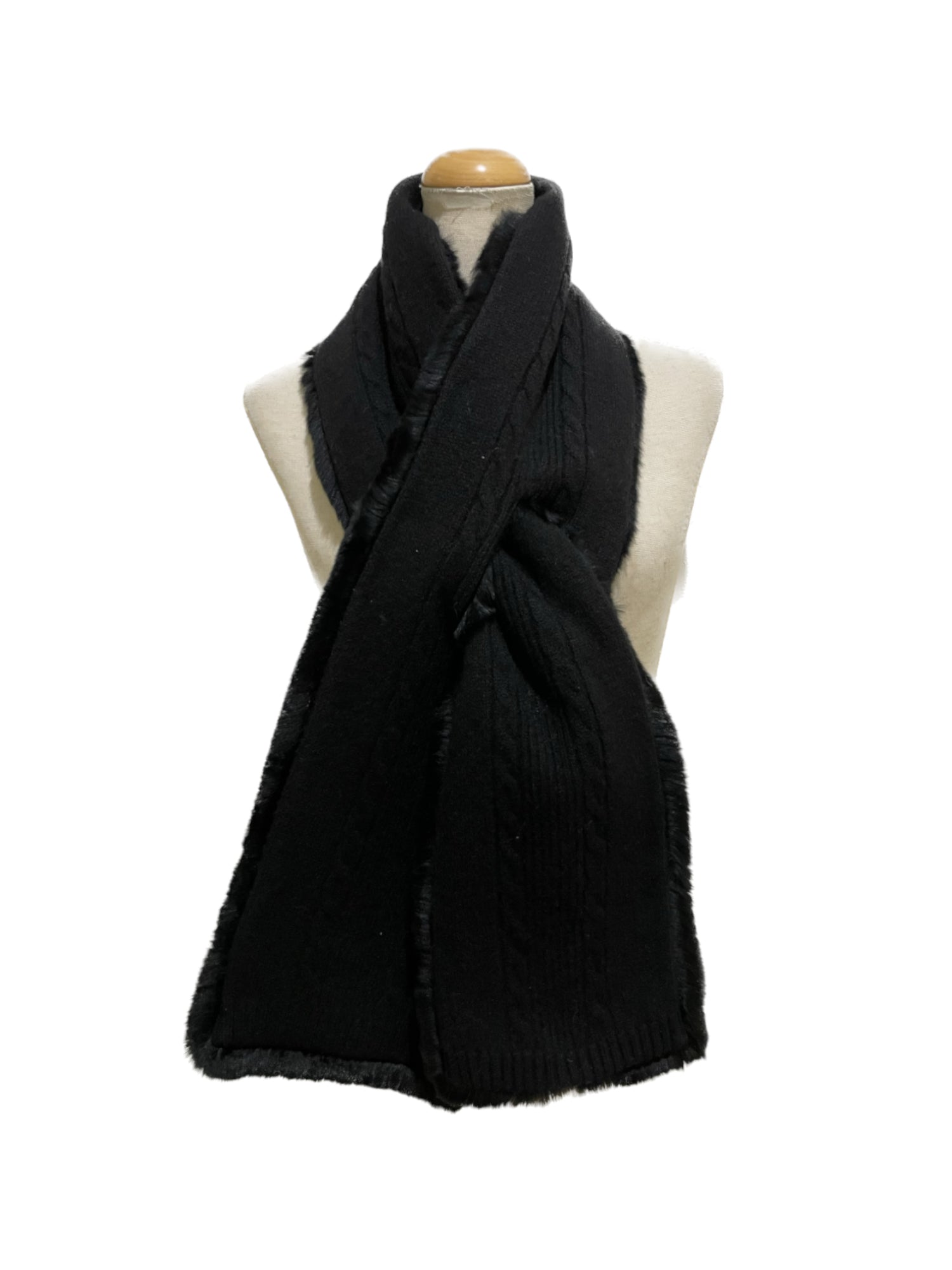 レッキス & カシミヤニット　リバーシブルマフラー ｜ライトブルー、ライトグレー、ホワイト、ブルー、ブラック、モカ、ネイビー（7カラー）