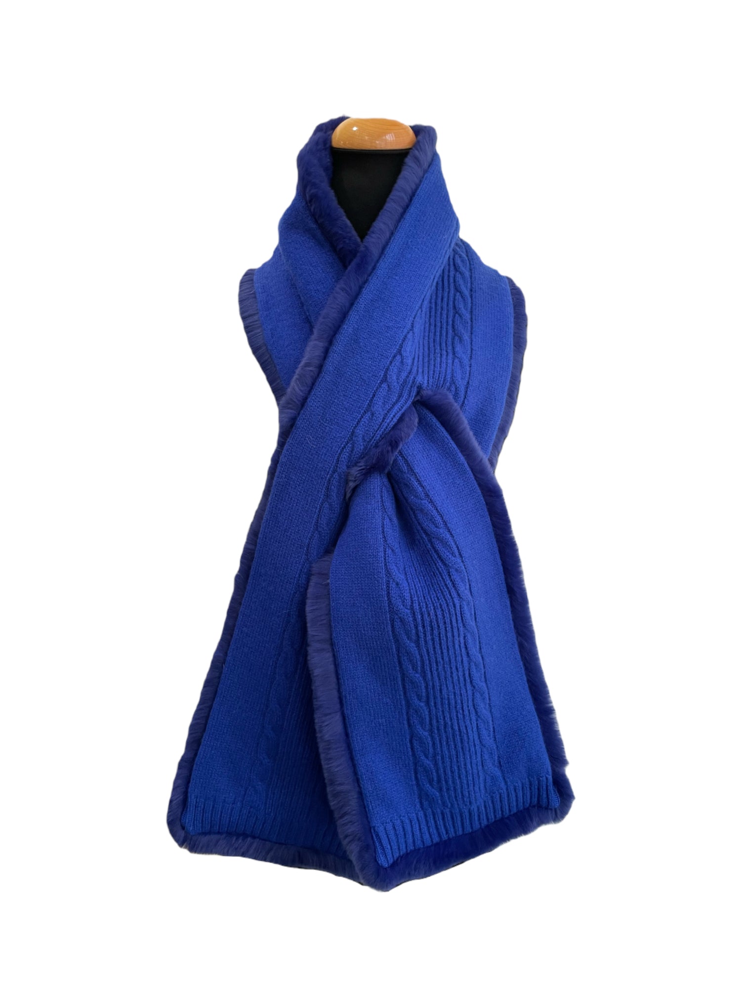 レッキス & カシミヤニット　リバーシブルマフラー ｜ライトブルー、ライトグレー、ホワイト、ブルー、ブラック、モカ、ネイビー（7カラー）