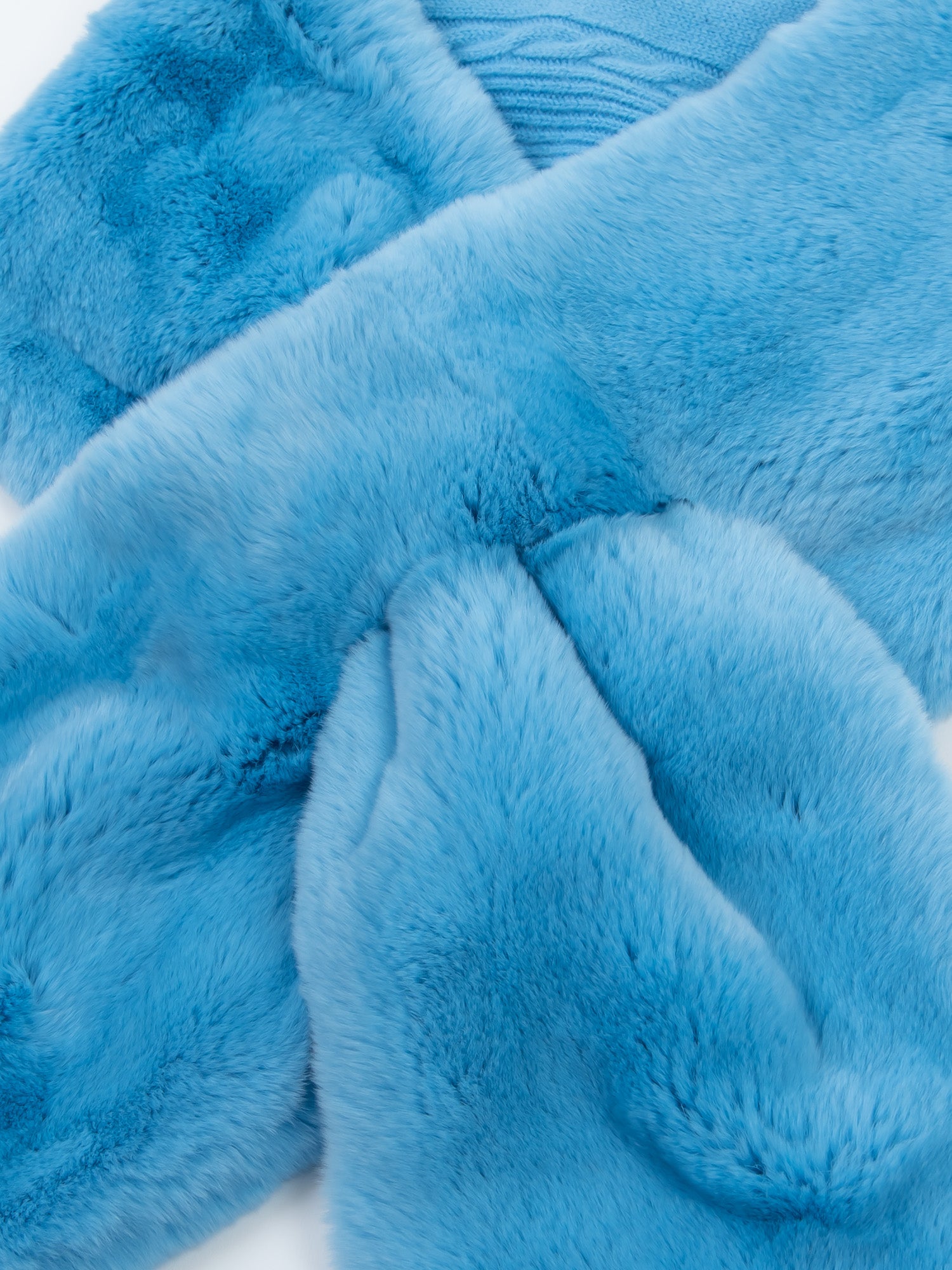 レッキス & カシミヤニット　リバーシブルマフラー ｜ライトブルー、ライトグレー、ホワイト、ブルー、ブラック、モカ、ネイビー（7カラー）