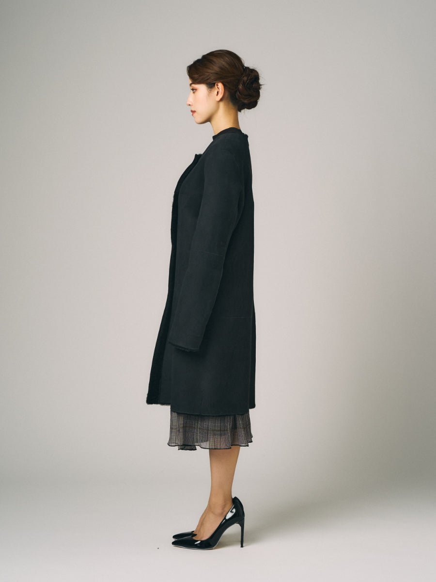 ムートン　コート｜ブラック（1カラー）