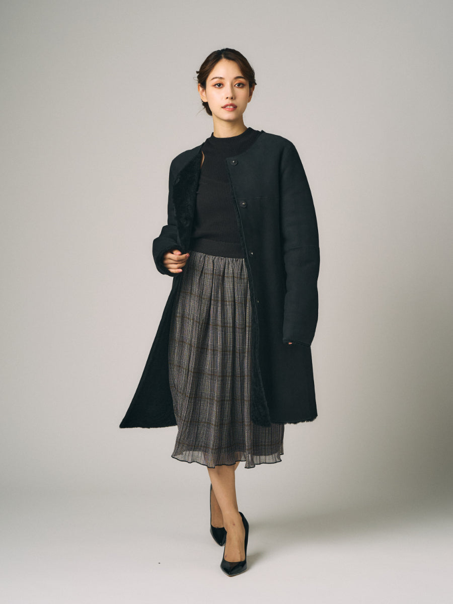 ムートン　コート｜ブラック（1カラー）