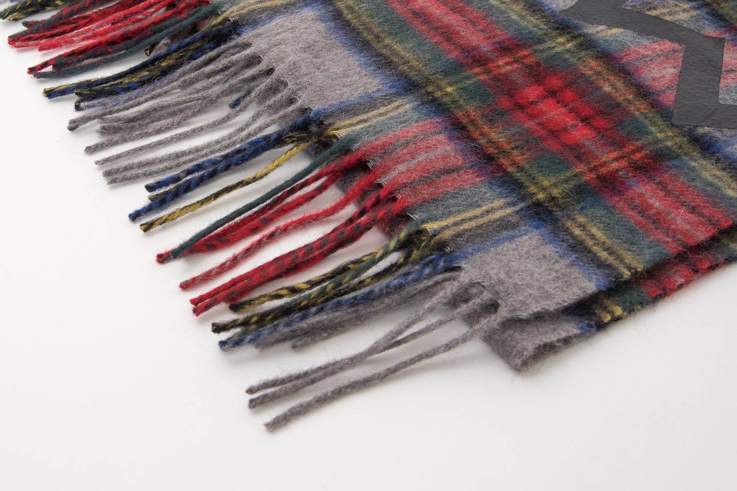 【FLEI】Lined Check Wool Stole ｜ネイビーｘホワイト、グレーｘブラック（2カラー）
