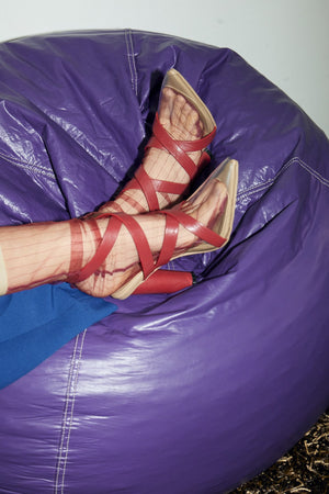 【FLEI】Cross Strap PVC Sandals｜グリーン、レッド（2カラー）