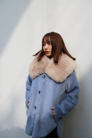 China Lamb Stole ｜ピンクベージュ、ネイビー（2カラー）